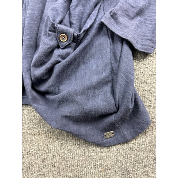 Carve Designs Cardigan Women's L Blue Pockets Open Front Lightweight Cotton - Picture 3 of 8